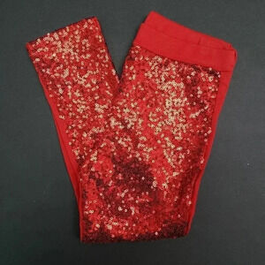 Red Sequin Legging Girls Size 4